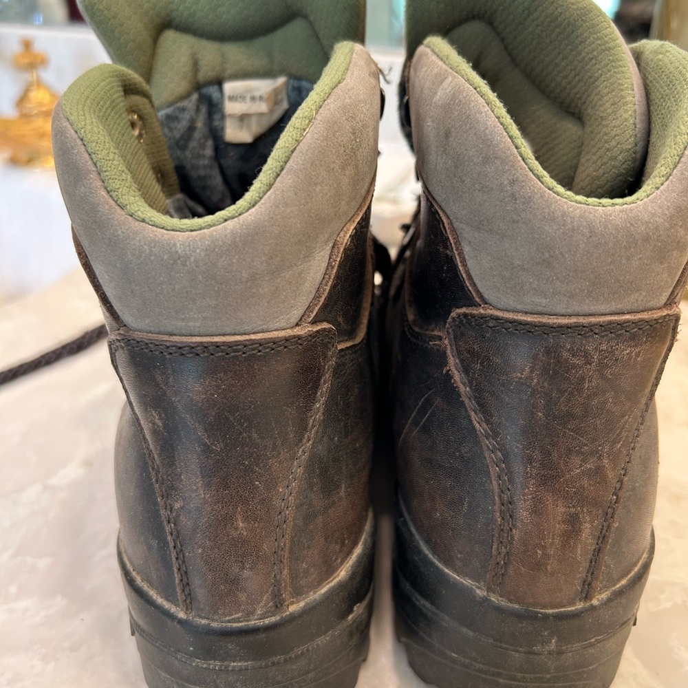Asolo Gore-Tex Boots - Dark Brown Leather, Olive Insulated Liner, Sz 8.5 - Picture 9 of 13